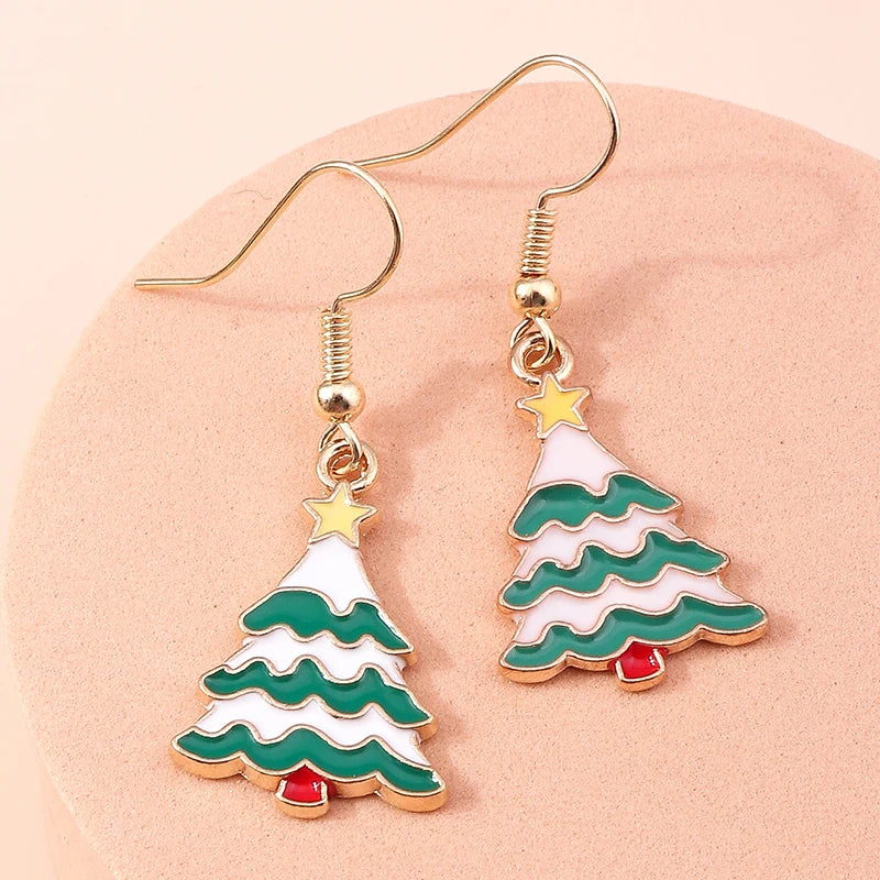 Christmas Drop Earrings | Santa, Tree & Deer Dangle Jewelry