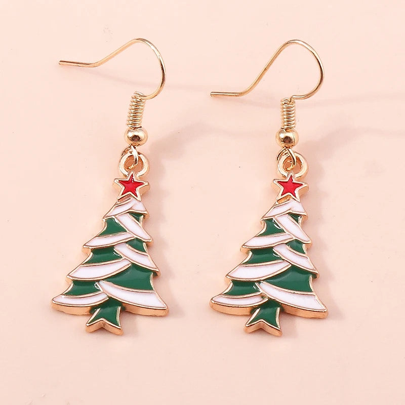 Christmas Drop Earrings | Santa, Tree & Deer Dangle Jewelry