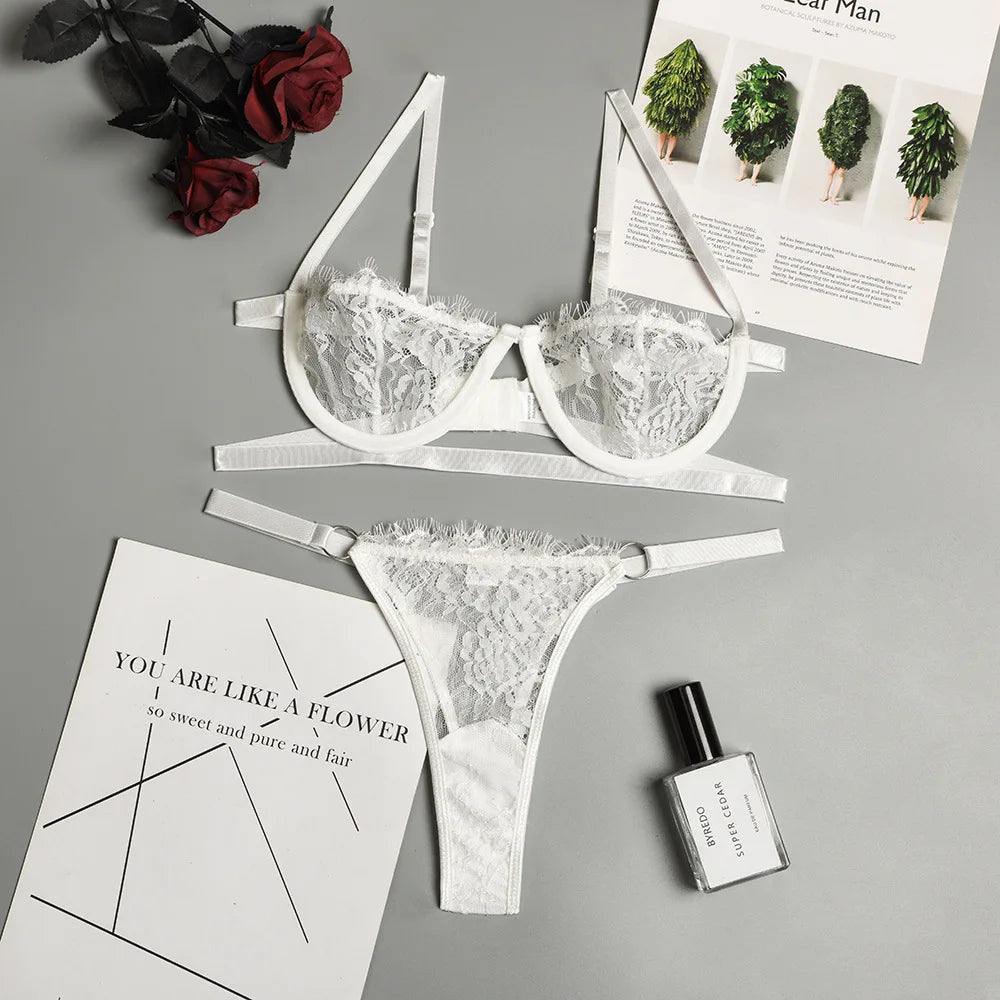 Fairy Lace Lingerie Set | Delicate Push-Up Bra & Briefs