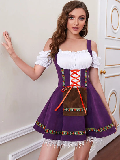 Sexy Oktoberfest Beer Maid Costume | Bavarian Dirndl Dress - Dhavinci