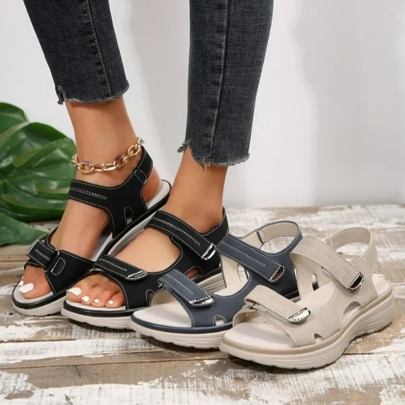 Women’s Summer Wedge Sandals | Non-Slip Open Toe Beach Shoes - Dhavinci