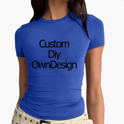 Custom Print DIY Women’s T-Shirt | Slim Fit O-Neck Casual Streetwear - Dhavinci