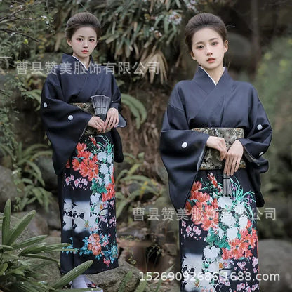 Japanese Kimono Cardigan | Women’s Yukata Geisha Cosplay Robe - Dhavinci