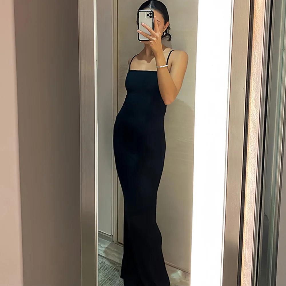 Sexy Sleeveless Bodycon Maxi Dress for Women | Elegant Summer Lounge Dress - Dhavinci