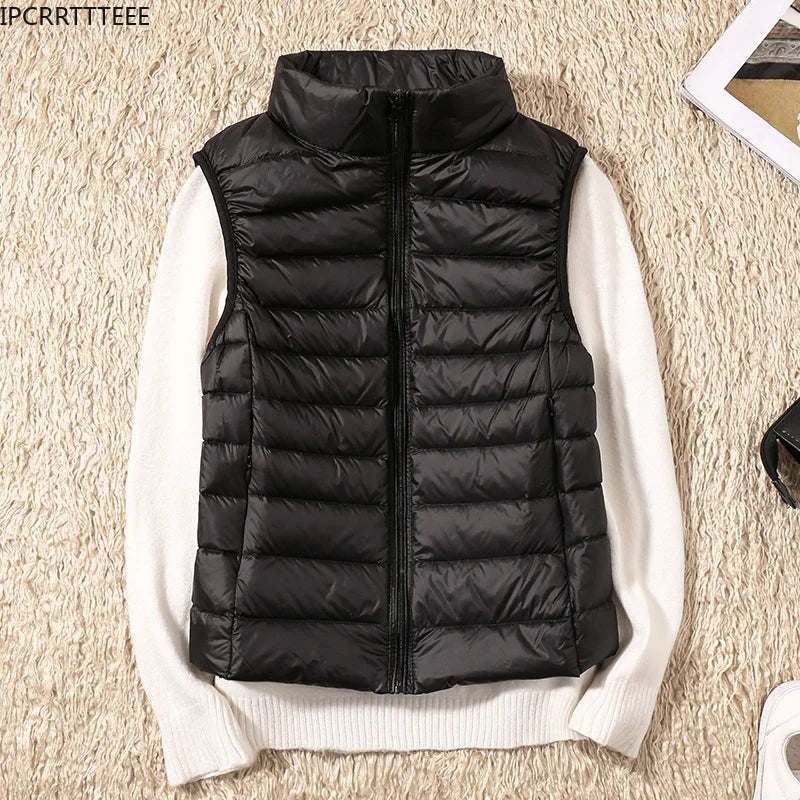 2025 Women’s Slim Lightweight Down Vest | Ultra-Light Warm Waistcoat