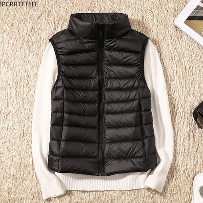 2025 Women’s Slim Lightweight Down Vest | Ultra-Light Warm Waistcoat