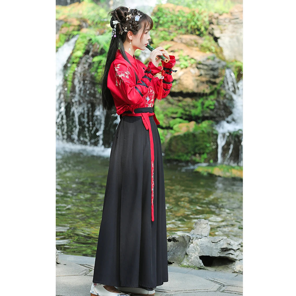 Japanese Vintage Kimono Samurai Cosplay Clothing Woman Man Chiinese Hanfu Crane Embroidery Cardigan Yukata Full Sleeve Retro - Dhavinci