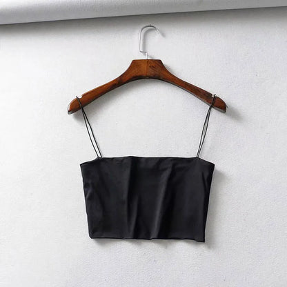 Summer Women's Crop Top | Sexy Elastic Cotton Camisole - Dhavinci