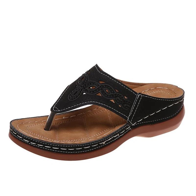 Lightweight Platform Flip Flops for Women | Wedge Beach Sandals - Dhavinci