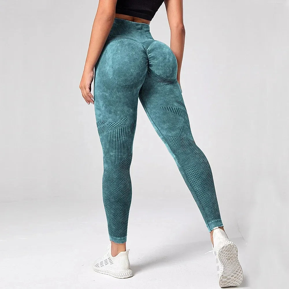 Women’s High-Waist Push-Up Leggings | Seamless Scrunch Yoga Pants - Dhavinci