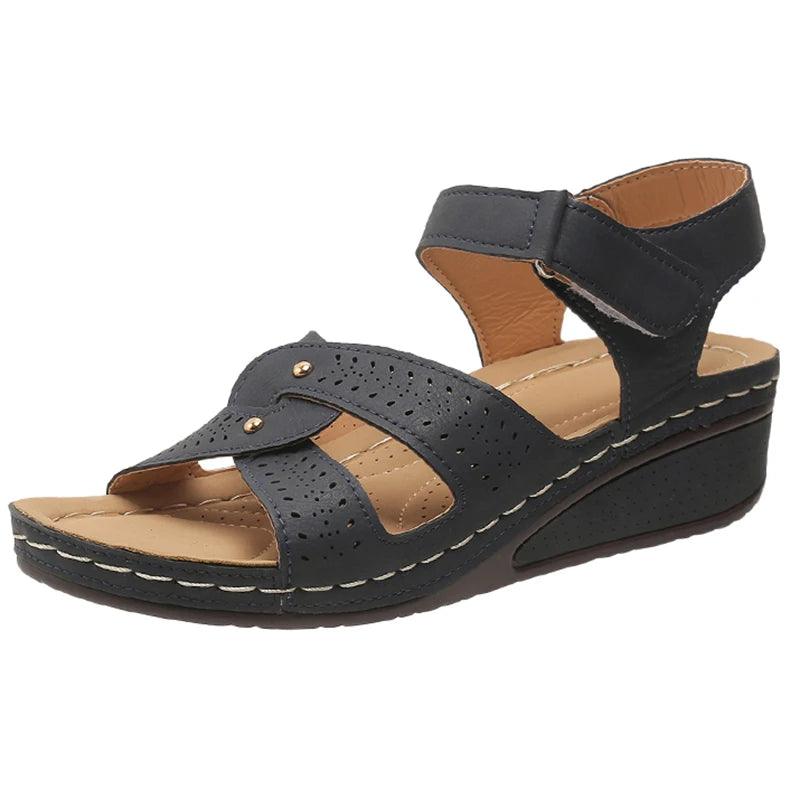 Stylish Women's Wedge Sandals - Summer Cross Strap Comfort - Dhavinci