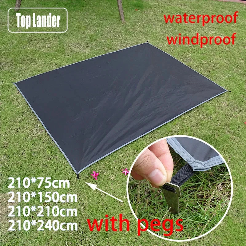 Waterproof Camping Mat with Pegs Tent Mattress Outdoor Picnic Blanket Ultralight  Large Portable Pocket Travel Mat Beach Mat - Dhavinci