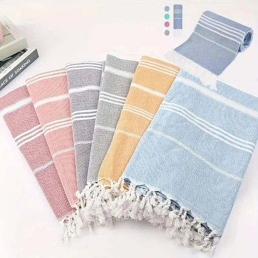 Turkish Cotton Beach Towel | Oversized & Quick Dry Towel - Dhavinci