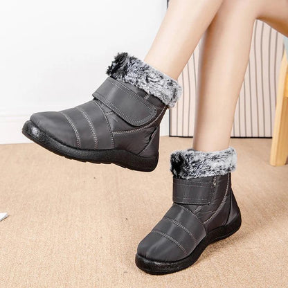 Waterproof Faux Fur Snow Boots - Fashion Winter Ankle Boots for Women - Dhavinci