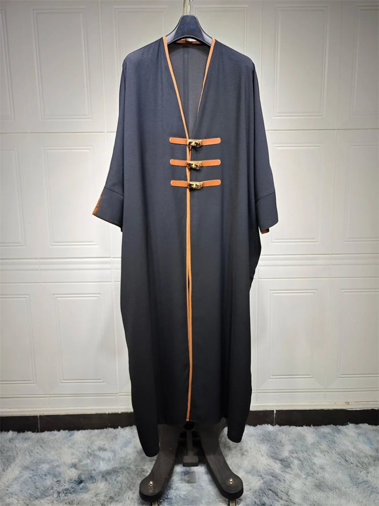 Ramadan Kimono Abaya for Women | Dubai & Turkey Muslim Kaftan Robe - Dhavinci