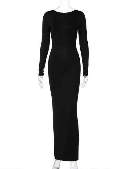 Spring Elegant Backless Bodycon Maxi Dress for Women | Sexy Prom & Party Outfit - Dhavinci