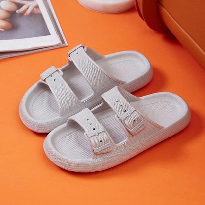 Adjustable Buckle Platform Slippers for Women | Anti-Slip Summer Beach Sandals - Dhavinci