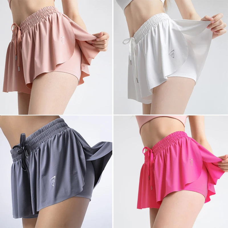 Women Shorts Skirts High Waist Breathable Sweat Shorts Summer Security Pants Woman Sports Skirts Gym Yoga Shorts Sportswear - Dhavinci