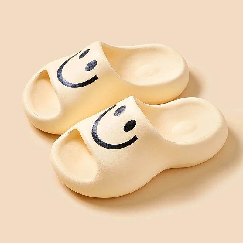 Cartoon Smile Platform Slippers for Women - Non-Slip Flip Flops - Dhavinci