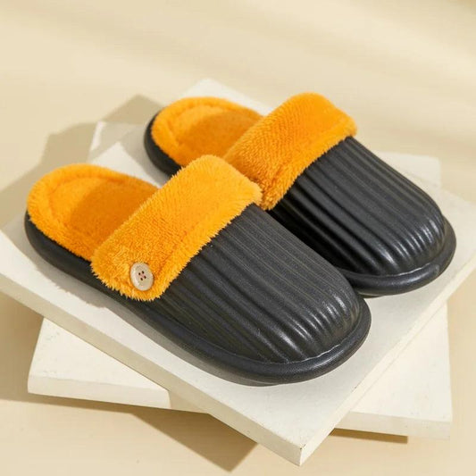 Waterproof EVA Slippers for Women | Warm Furry Wrapped Non-Slip Slides - Dhavinci