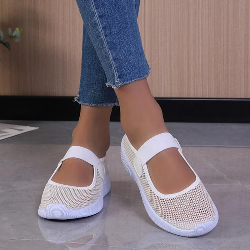 Breathable Knitting Flats for Women - Light Slip-on Casual Sneakers - Dhavinci