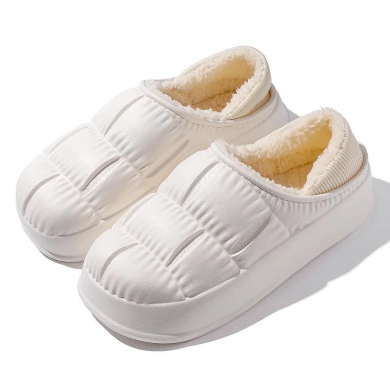 Waterproof Non-Slip Winter Slippers for Women | Warm Plush Platform - Dhavinci