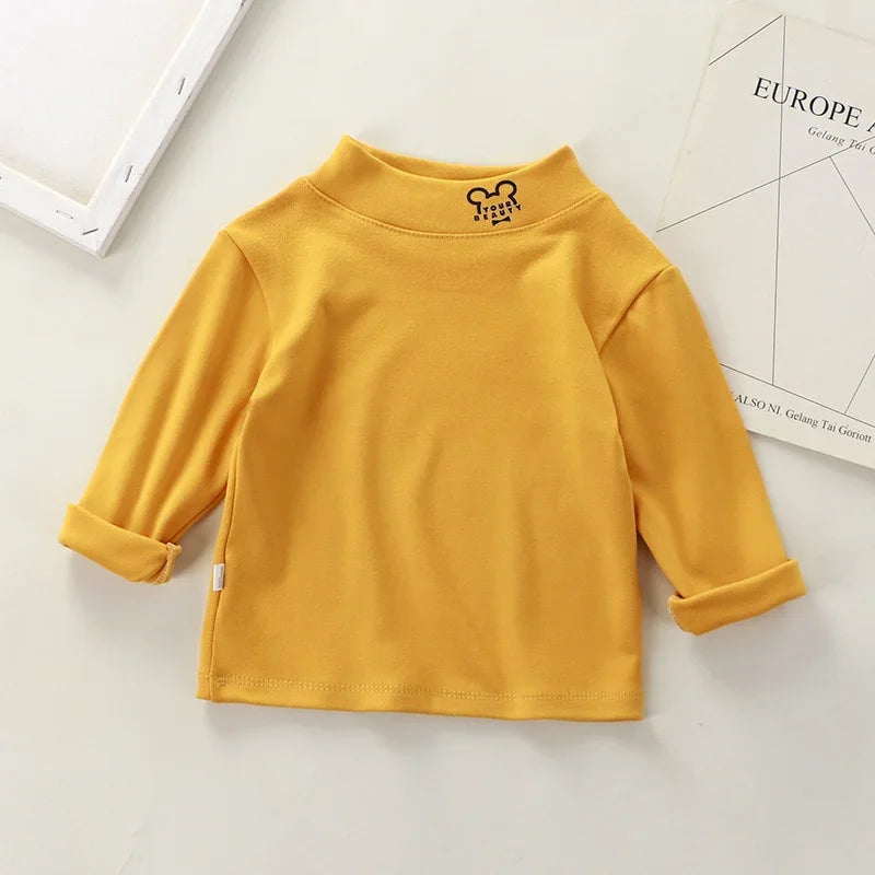 Kids' Turtleneck Shirt | Warm Long Sleeve Pullover for Boys & Girls - Dhavinci