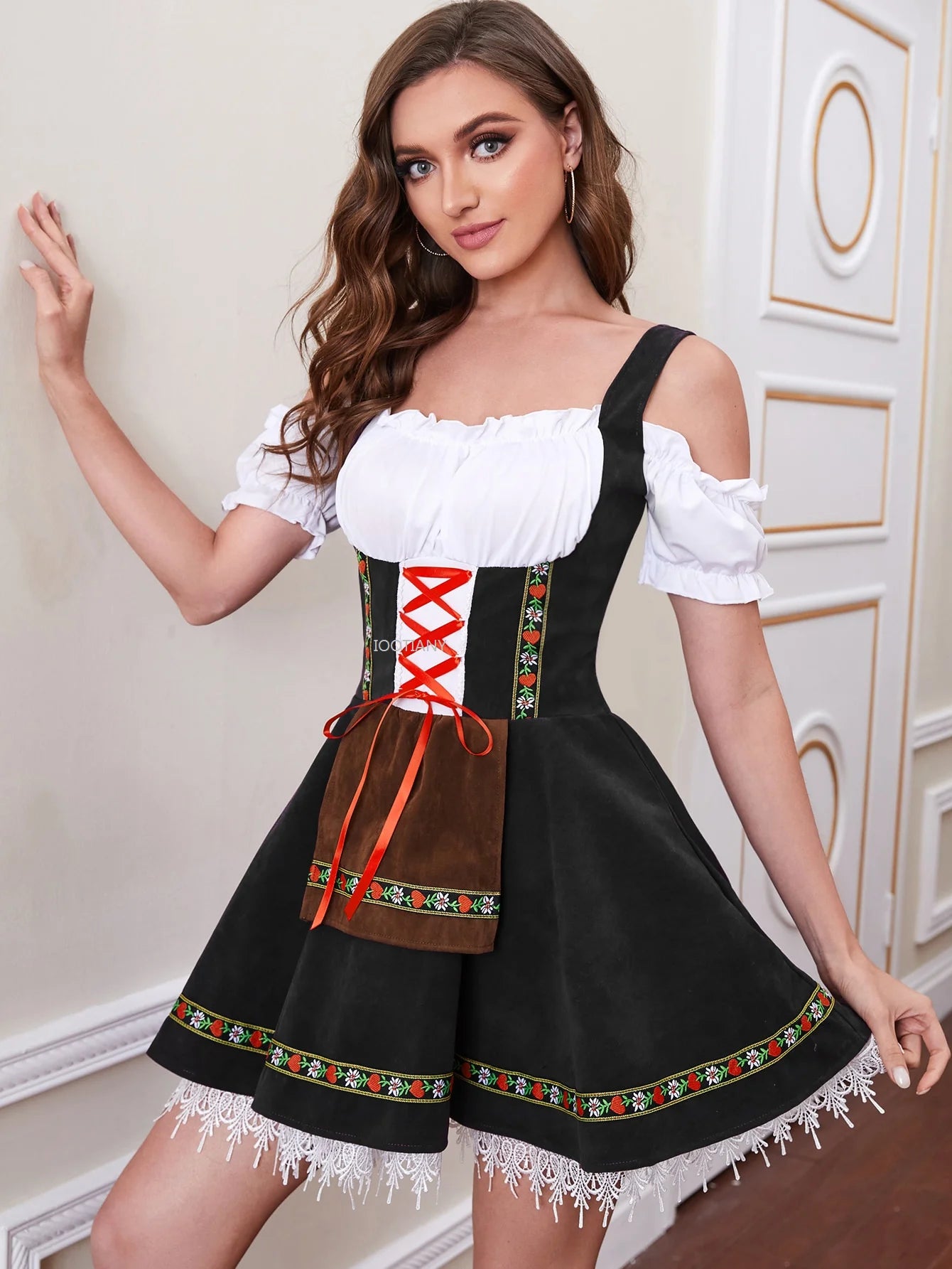 Sexy Oktoberfest Beer Maid Costume | Bavarian Dirndl Dress - Dhavinci