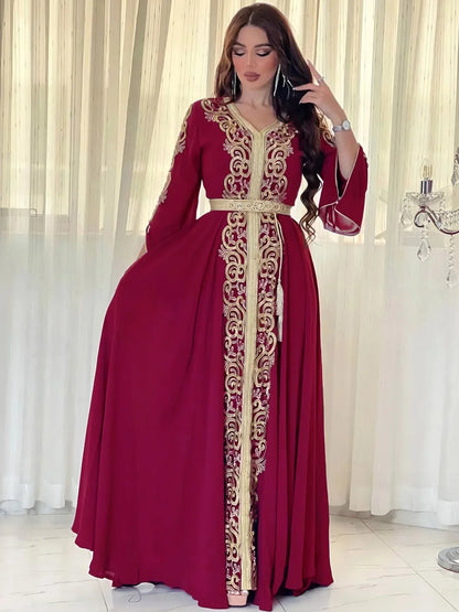 Eid Muslim Party Dress for Women Abaya Emboridery Jalabiya Morocco Dresses  Abayas Kaftan Abaya Islam Vestidos Arab Long Robe - Dhavinci