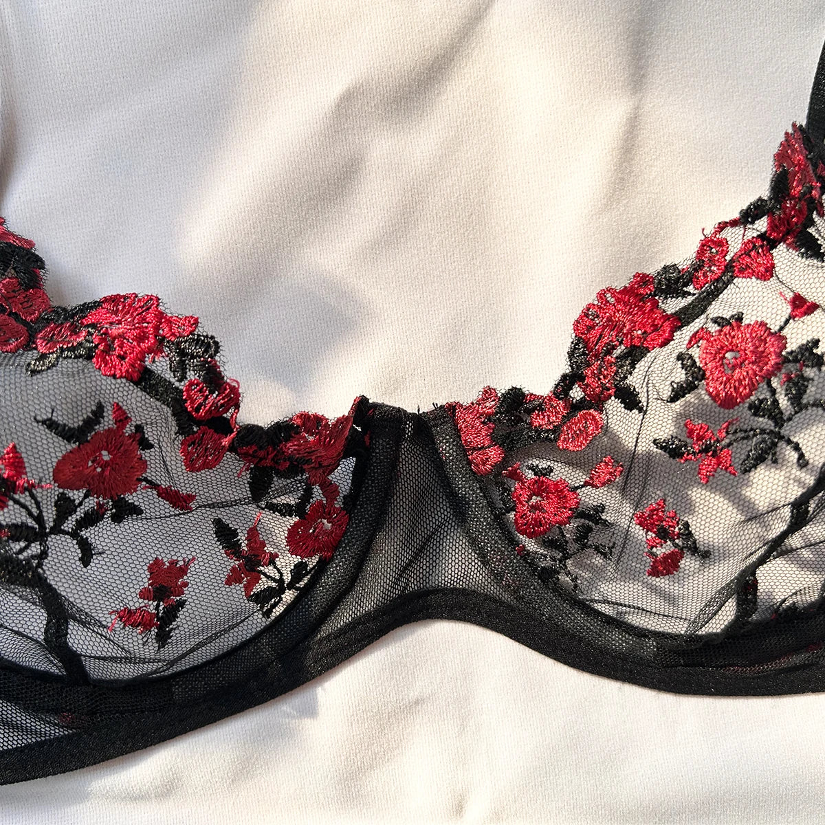 Sexy Embroidered Bra Set | Women's Push-Up Lingerie Set