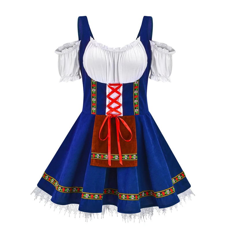 Sexy Oktoberfest Beer Maid Costume | Bavarian Dirndl Dress - Dhavinci