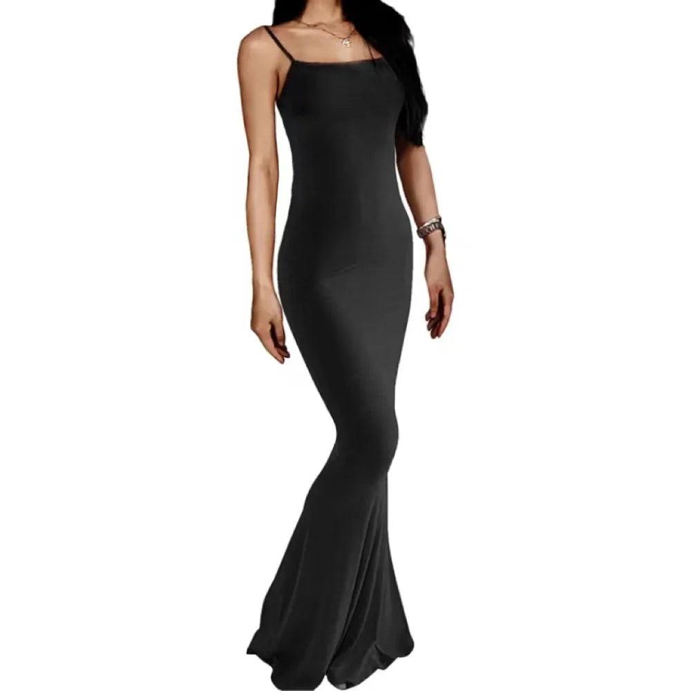 Sexy Sleeveless Bodycon Maxi Dress for Women | Elegant Summer Lounge Dress - Dhavinci