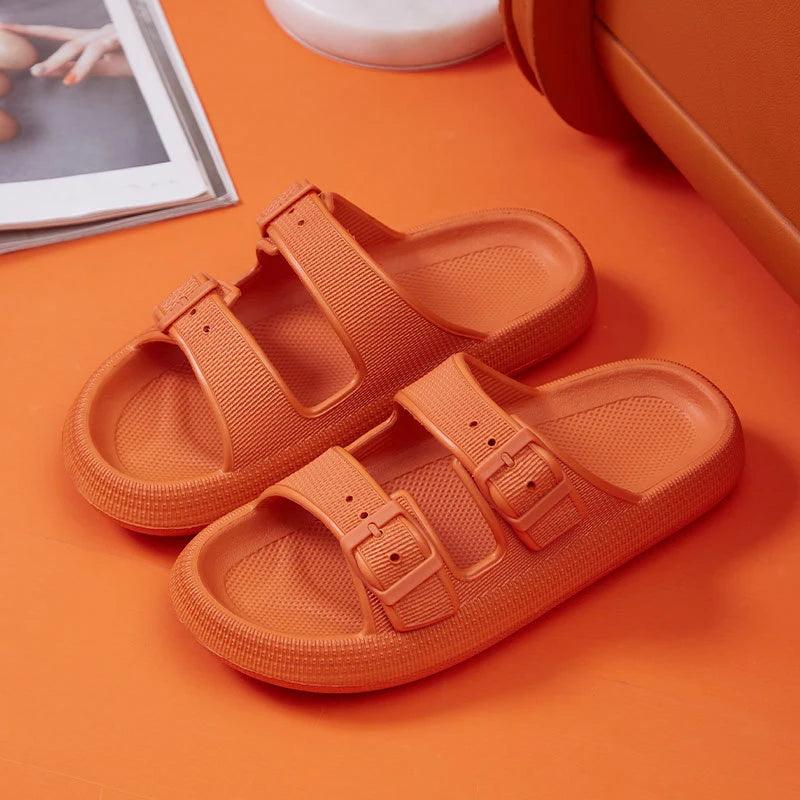 Adjustable Buckle Platform Slippers for Women | Anti-Slip Summer Beach Sandals - Dhavinci