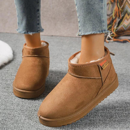 Faux Suede Plush Winter Boots for Women | Non-Slip Snow Boots - Dhavinci