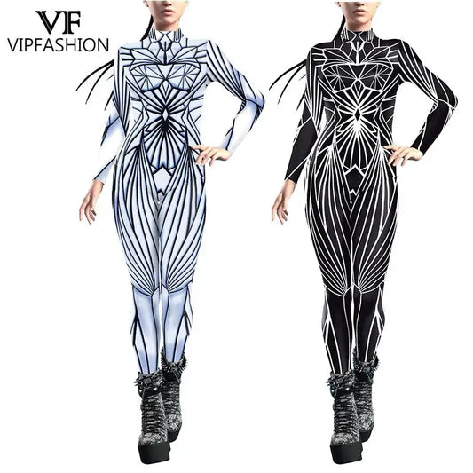 VIP FASHION Woman Crystal Damage Costume Black Mirror Jumpsuits Woman Art Zentai Bodysuit Girl Holiday Party Cosplay Outfit - Dhavinci