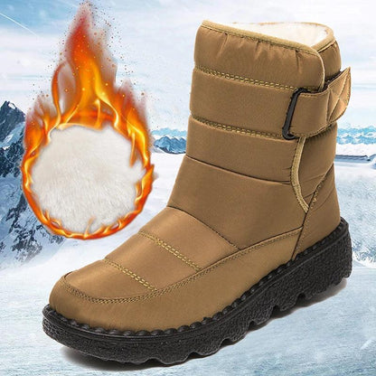 Non-Slip Waterproof Snow Boots - Plush Winter Ankle Boots for Women - Dhavinci