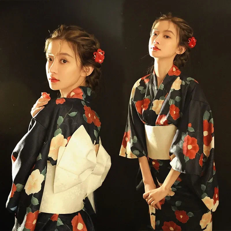 Japanese Kimono Cardigan | Women’s Yukata Geisha Cosplay Robe - Dhavinci