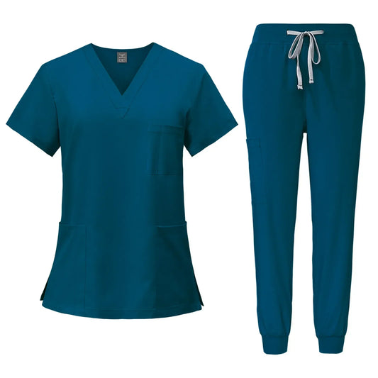 Multicolor Unisex Short Sleeved Pharmacy Nurse Uniform Hospital Doctor Workwear Oral Dental Surgery Uniforms Medical Scrubs Sets - Dhavinci