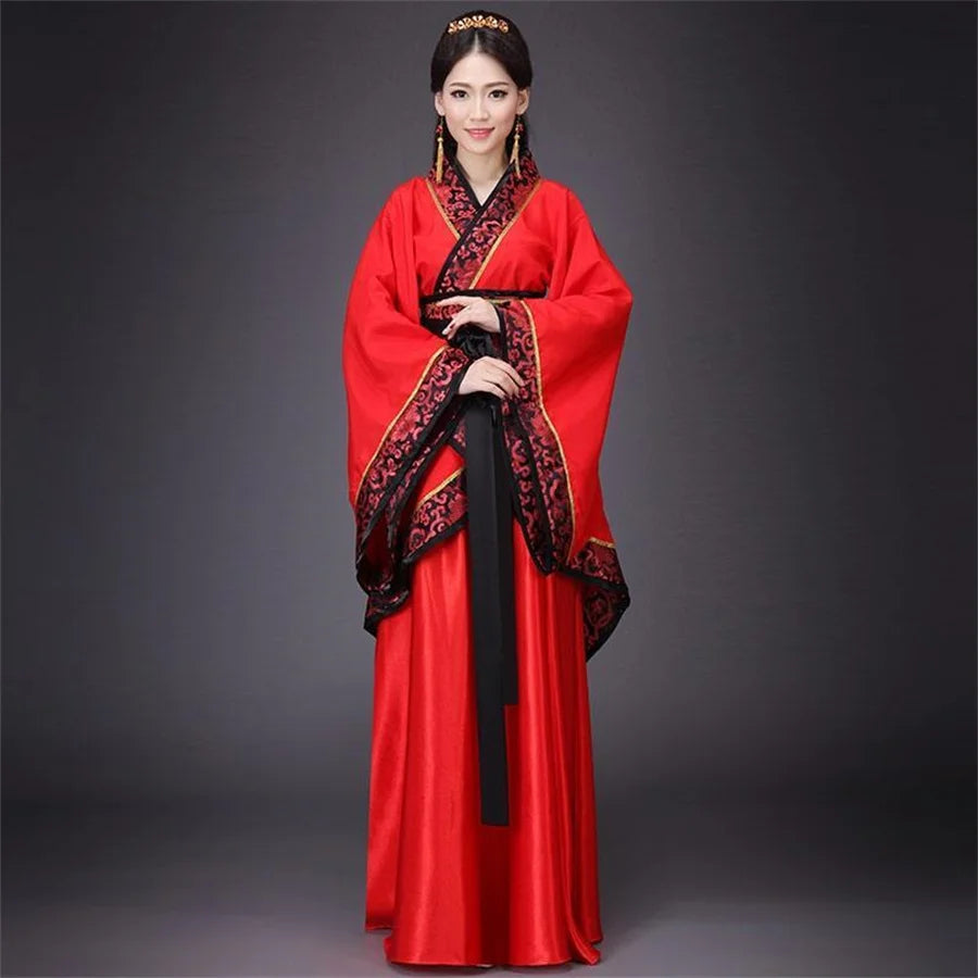 Long Sleeves Hanfu Long Dress Patchwork Ancient Style Chinese Traditional Costumes Performance Skirt Cheongsam Chinese Tang Suit - Dhavinci