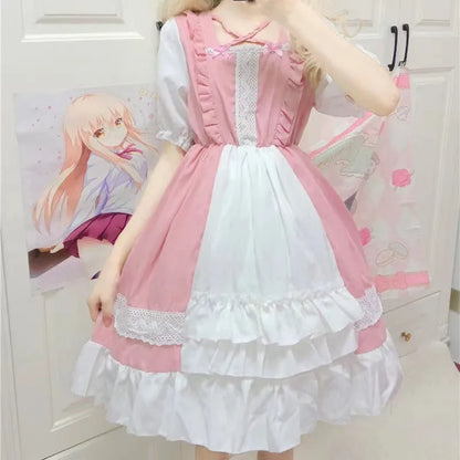 Alice in Wonderland Lolita OP Dress | Flouncing Lace Trim - Dhavinci