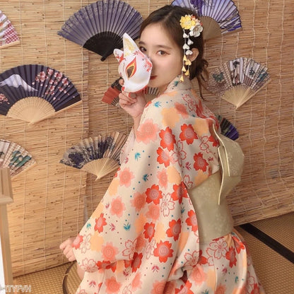 Kimono Women Japanese Traditional Yukata Haori Kimonos Cosplay Blouse Gown Female Summer Fashion Photography Clothes Party Dress - Dhavinci