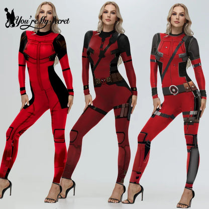 [You're My Secret] Cosplay Superhero Wolverine Deadpool Costume Anime Halloween Party Zentai Catsuit Women Men Bodysuit Jumpsuit - Dhavinci