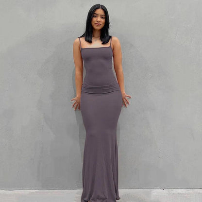 Sexy Spaghetti Strap Maxi Dress | Women’s Y2K Bodycon Dress - Dhavinci