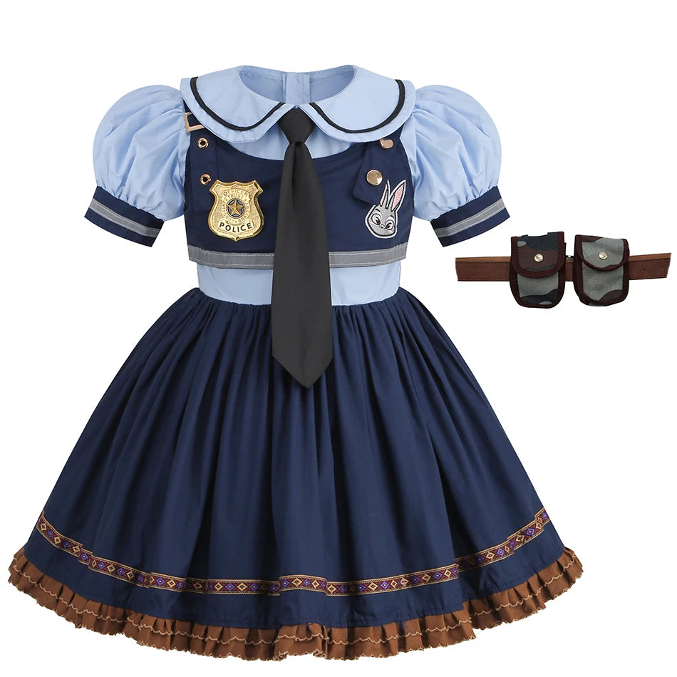 Zoo Rabbit Judy Cosplay Costume | Police Woman Halloween Dress - Dhavinci