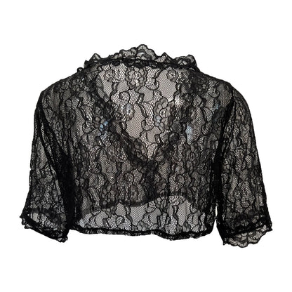 Female Elegant Classical Halloween Regular Bottom Blouses Lace Panel Small Shirt Tops Solid Color Dirndl Crop Blouses For Women - Dhavinci