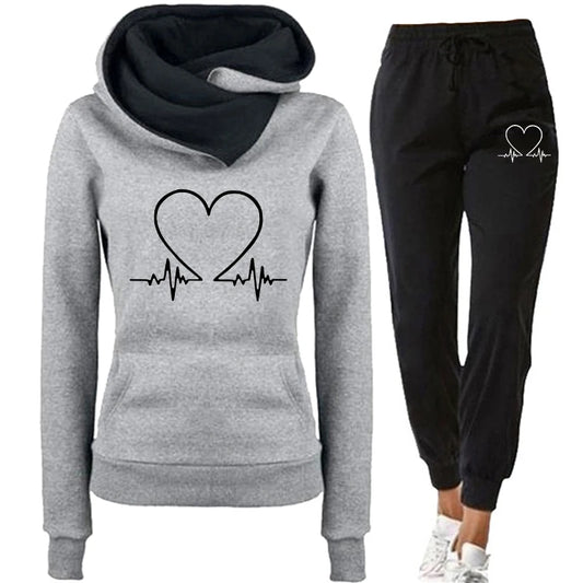 Women's Winter Tracksuit | Hoodie & Pants Pullover Sweatshirt Set - Dhavinci