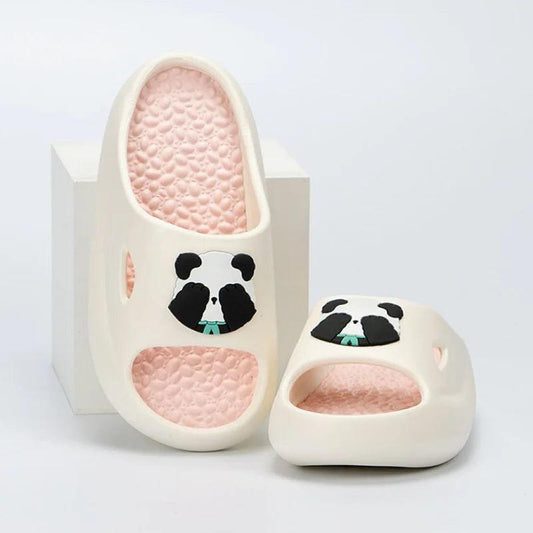 Cartoon Panda Platform Slippers for Women | Non-Slip Beach Sandals - Dhavinci