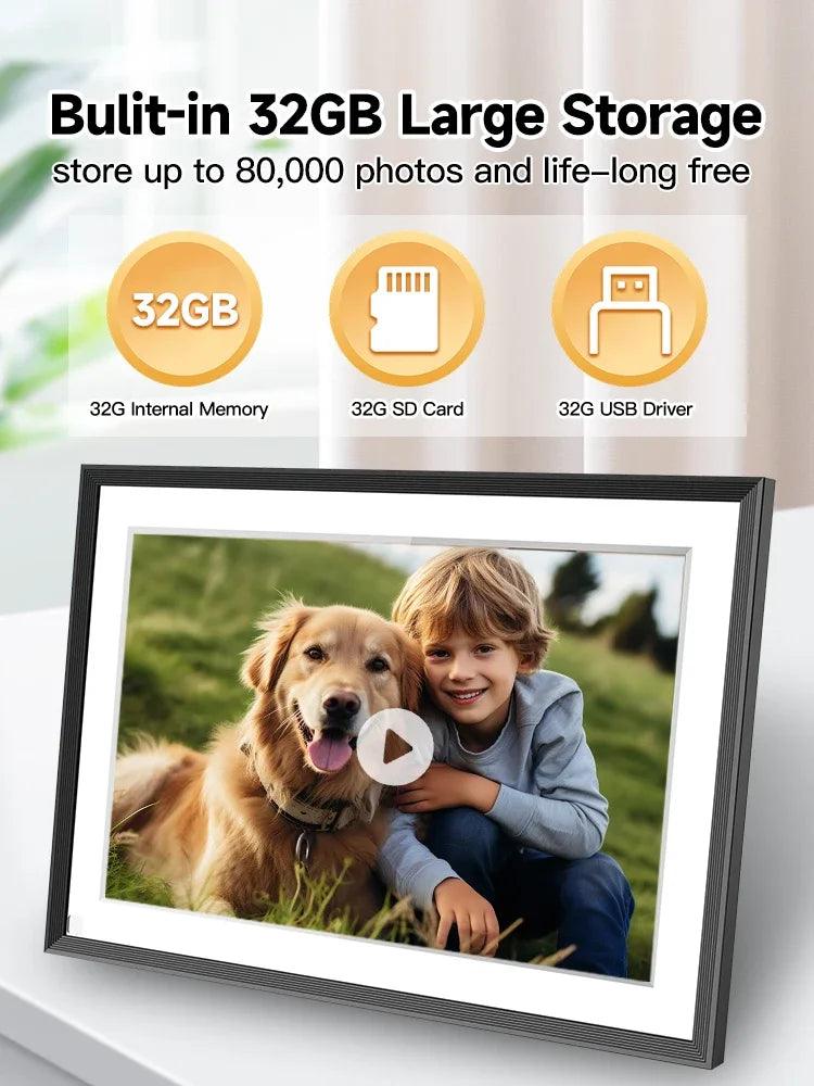 Frameo 10.1 Inch WiFi Digital Picture Frame | HD Cloud Smart Photo Frame - Dhavinci