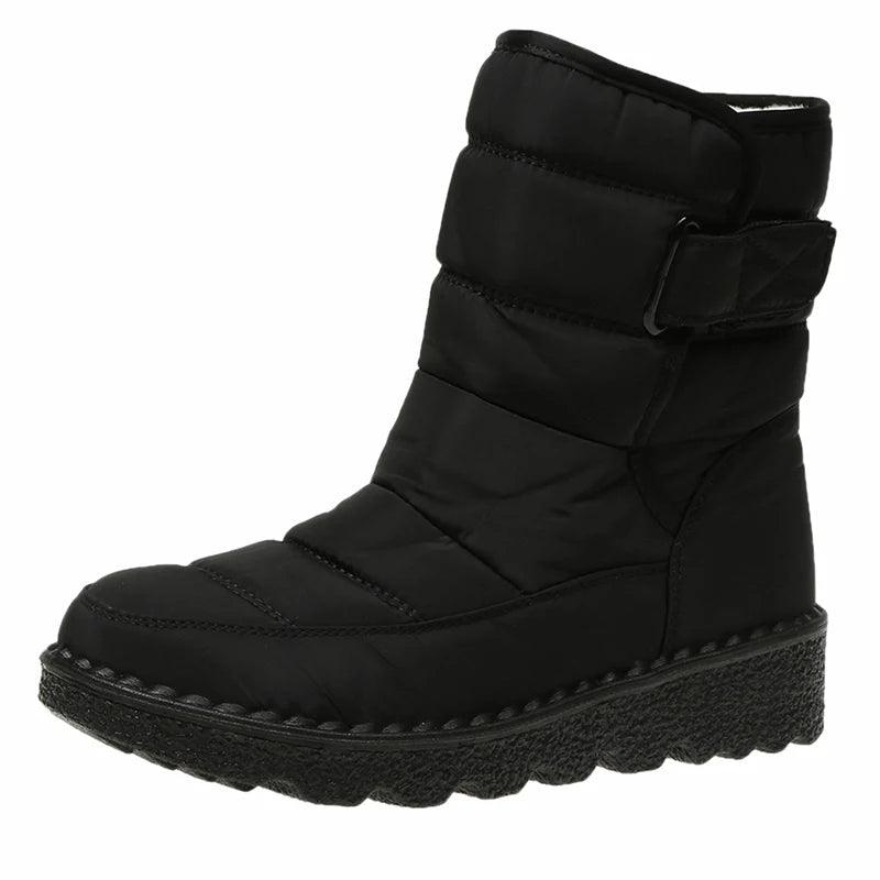 Waterproof Ankle Boots - Plush Snow Boots for Women - Dhavinci