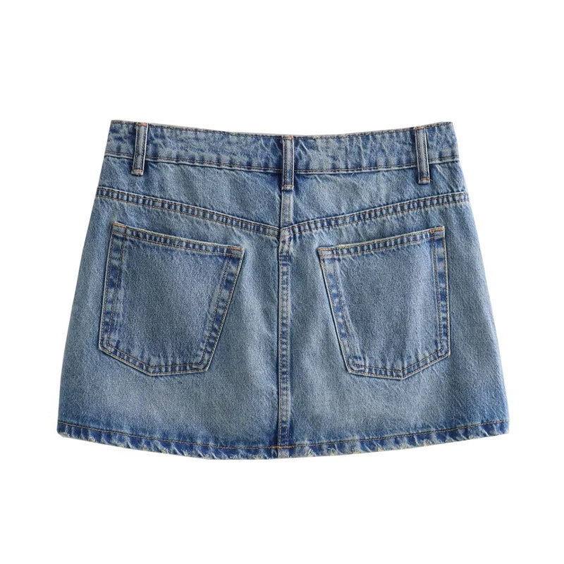 Chic Denim Mini Skirt | Women’s Spring & Summer Fashion - Dhavinci